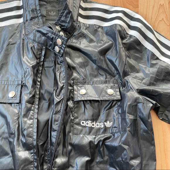 ADIDAS - Rare! Vintage Retro High-Waist, Ankle Jumpsuit Wind-Breaker Sz XS (0164 - Picture 9 of 13